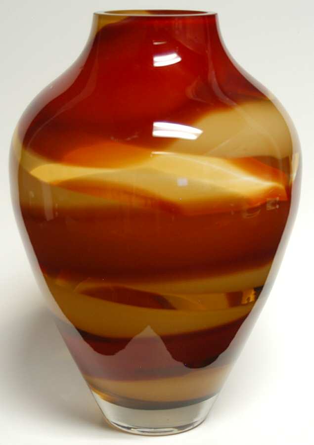 Evolution (Red Amber) 12" Flower Vase by Waterford Crystal-1