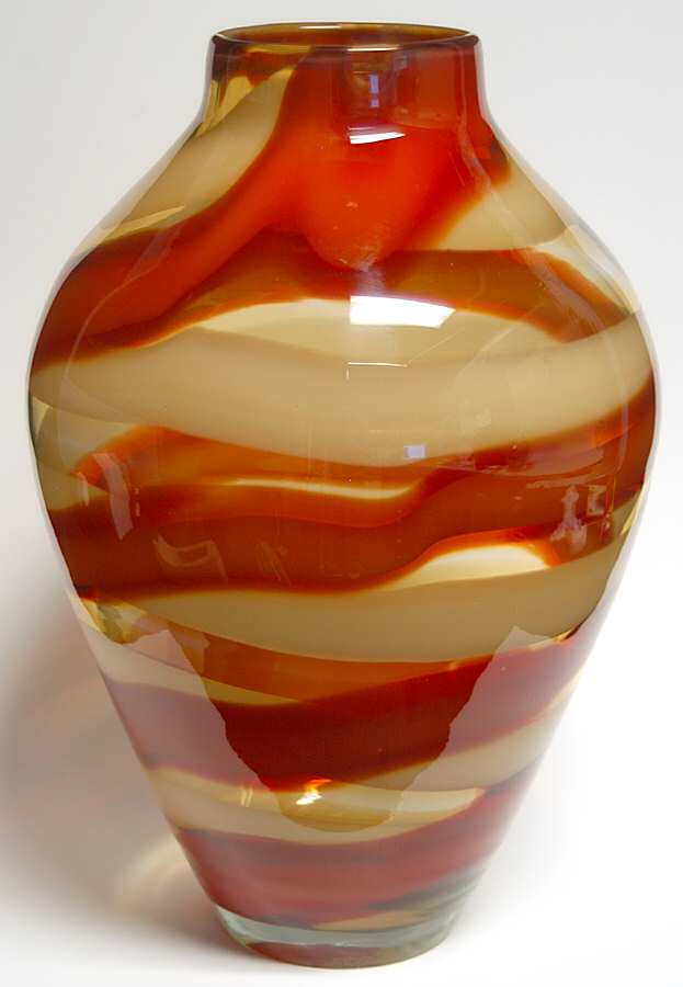 Evolution (Red Amber) 17" Flower Vase by Waterford Crystal-1