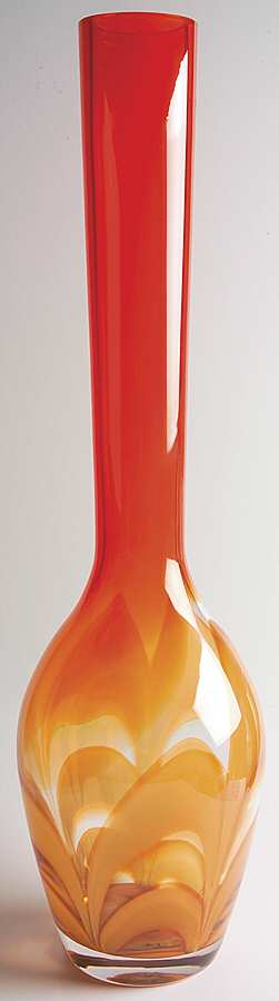 Evolution (Red Amber) 24" Flower Vase by Waterford Crystal-1