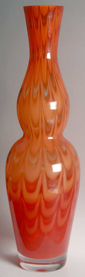 Evolution (Red Amber) 20" Flower Vase by Waterford Crystal-1