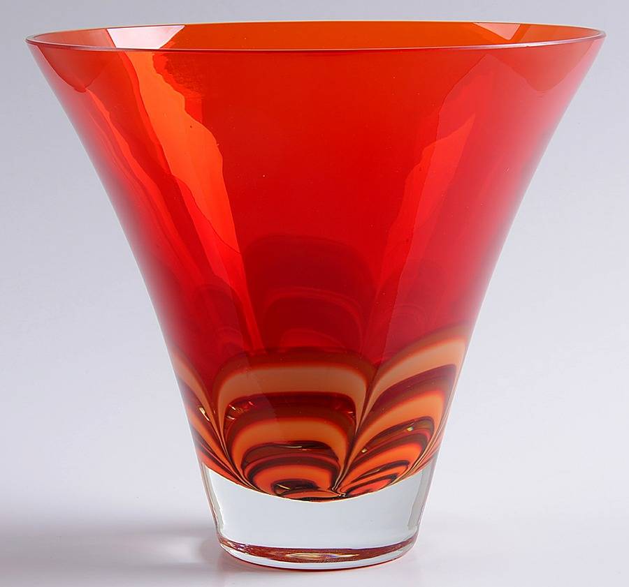 Evolution (Red Amber) 7" Round Flared Bowl by Waterford Crystal-1