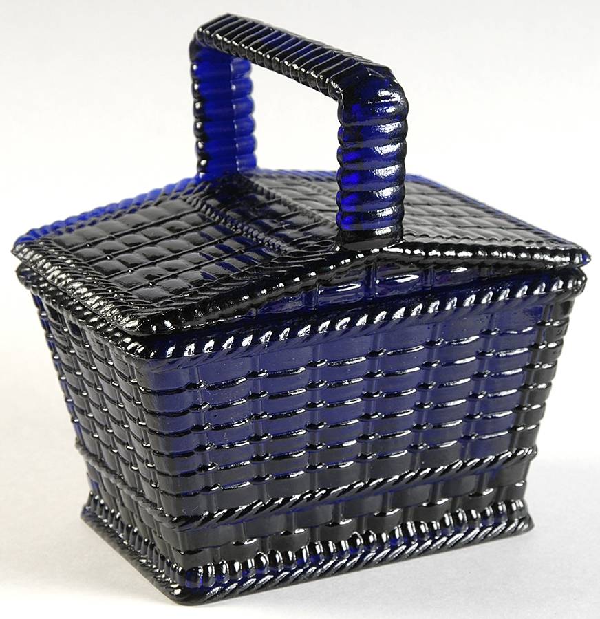 Animals & Figurines 5" Rectangular Basket & Lid by Westmoreland-1