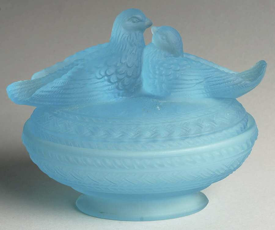 Animals & Figurines #LB-1 Lovebirds Covered Dish by Westmoreland-1