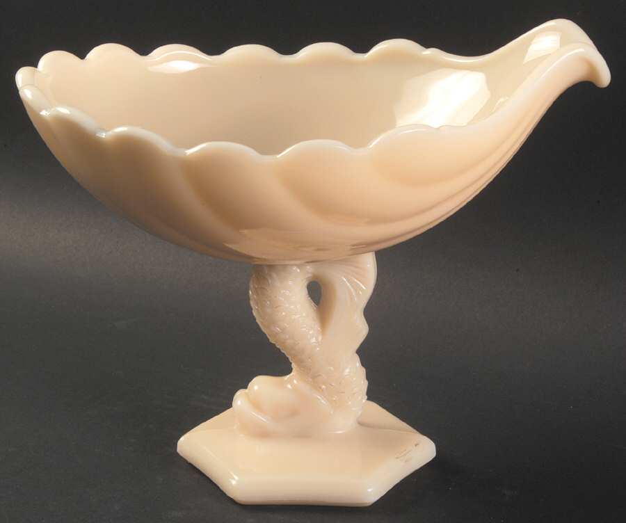 Animals & Figurines #DP-6 8" Shell Bowl on Dolphin Base by Westmoreland-1