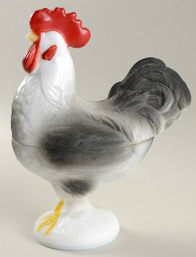 Animals & Figurines #SR-1 Standing Rooster & Lid by Westmoreland-1