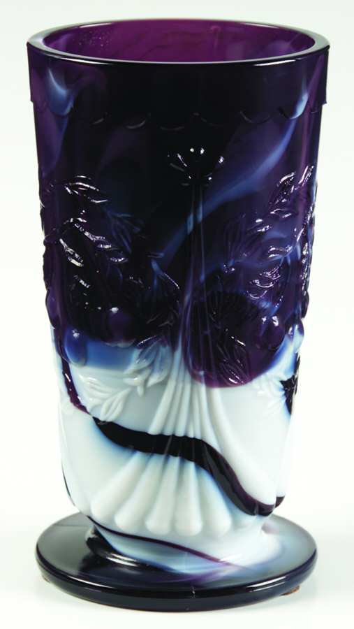 Cherry Purple Slag Iced Tea by L G Wright Glass-1