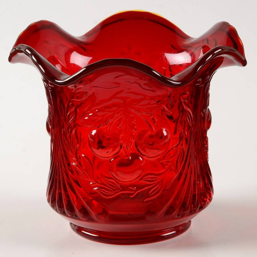 Cherry Ruby Open Sugar by L G Wright Glass-1