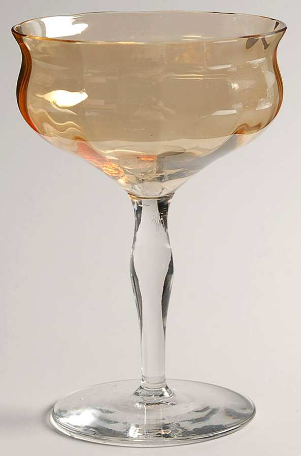 Amber Lustre Champagne/Tall Sherbet by West Virginia Glass Specialty-1
