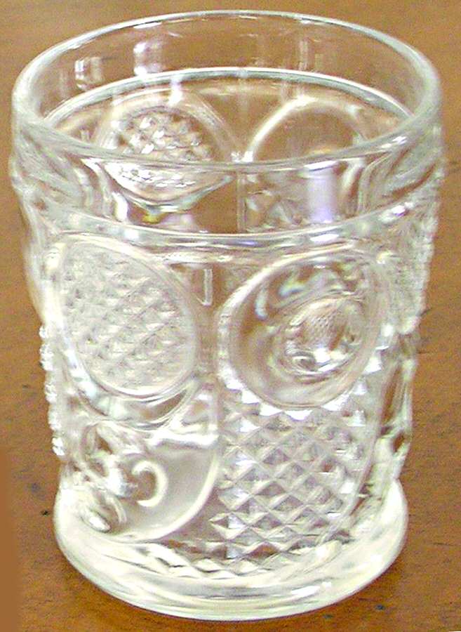 Horn of Plenty Clear Flat Tumbler by L G Wright Glass-1