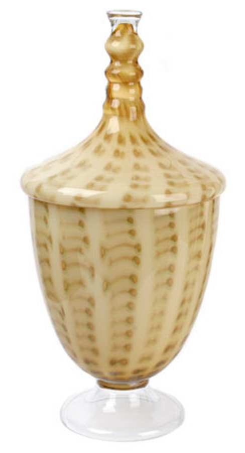 Evolution (Amber & Ocelot) Footed Urn & Lid by Waterford Crystal-1