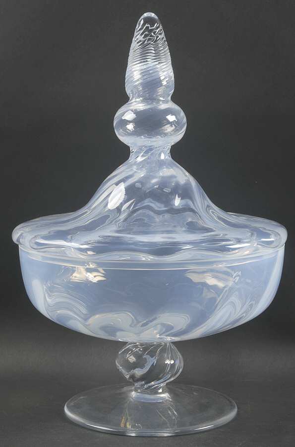 Evolution (Optic Opal) Compote & Lid by Waterford Crystal-1