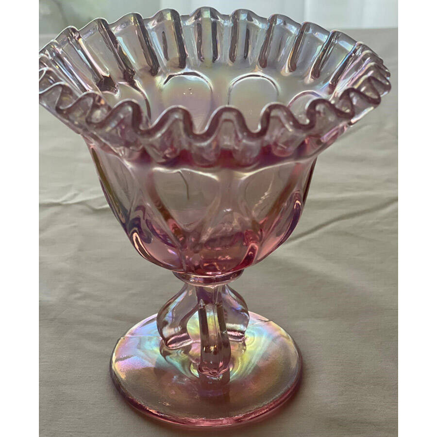 Doric Pink Round Compote (Height X Width) by Westmoreland-1