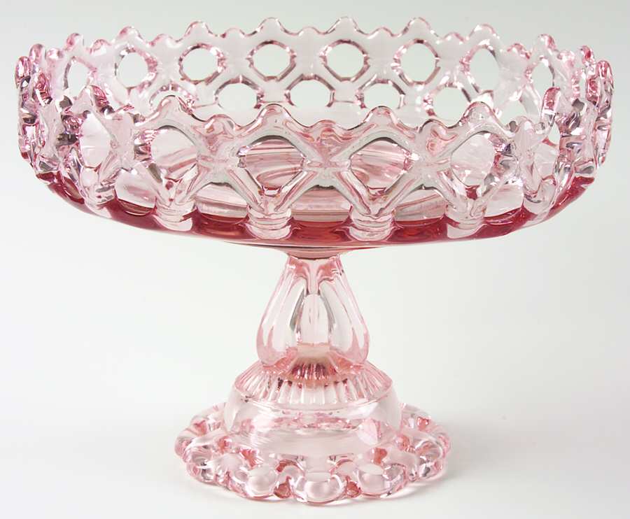 Doric Pink Round Compote (Height X Width) by Westmoreland-1
