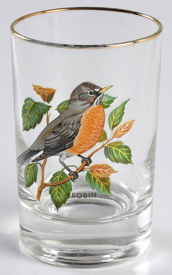 American Songbirds 4 Oz Flat Tumbler by West Virginia Glass Specialty-1