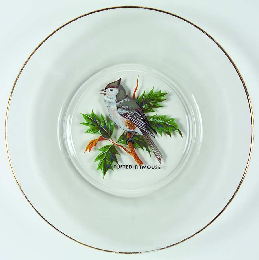 American Songbirds Luncheon Plate by West Virginia Glass Specialty-1