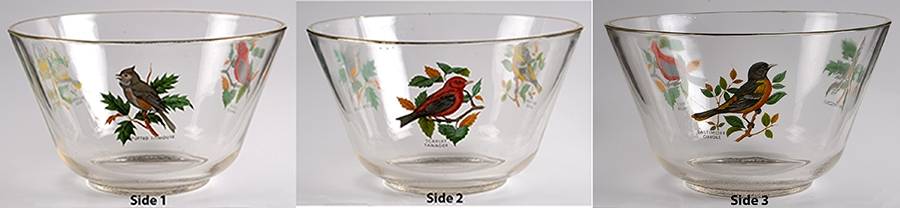 American Songbirds 10" Salad Bowl by West Virginia Glass Specialty-1
