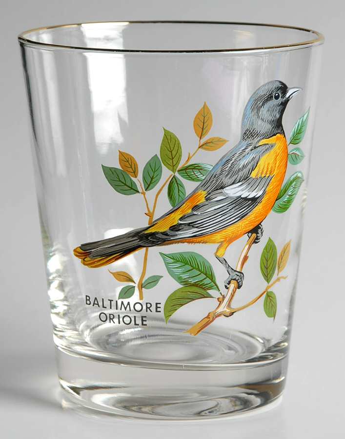 American Songbirds 16 Oz Flat Tumbler by West Virginia Glass Specialty-1