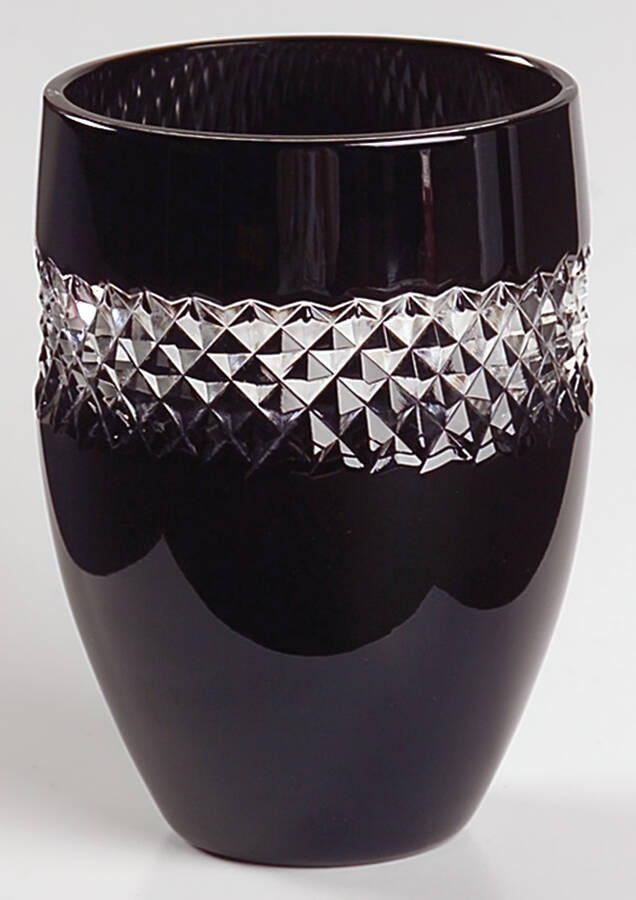 Black Cut 8 Oz Flat Tumbler by Waterford Crystal-1