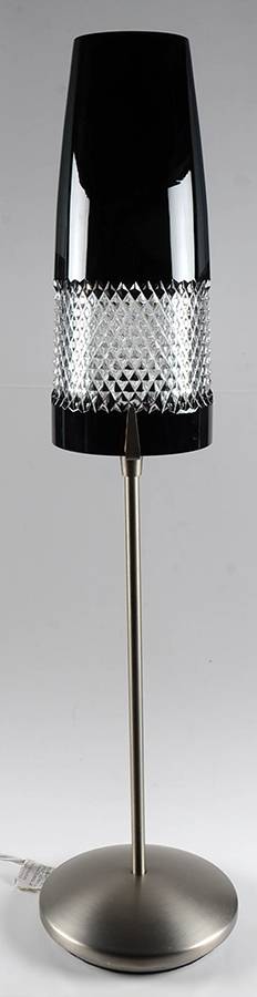 Black Cut 31" Electric Lamp & Shade by Waterford Crystal-1