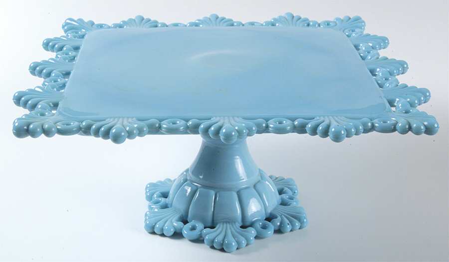 Ring and Petal Blue (Opaque) Cake Stand by Westmoreland-1