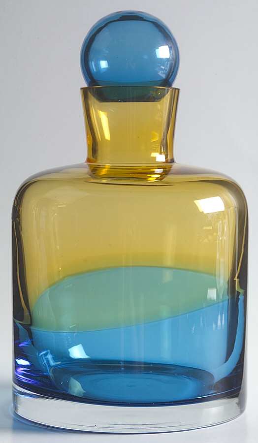 Evolution (Turquoise & Amber) Decanter & Stopper by Waterford Crystal-1