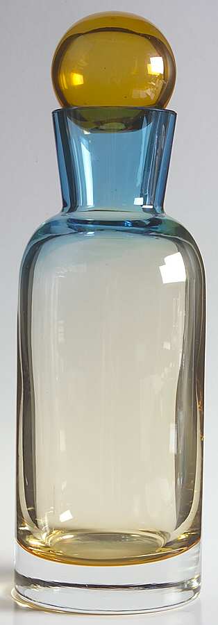 Evolution (Turquoise & Amber) Decanter & Stopper by Waterford Crystal-1