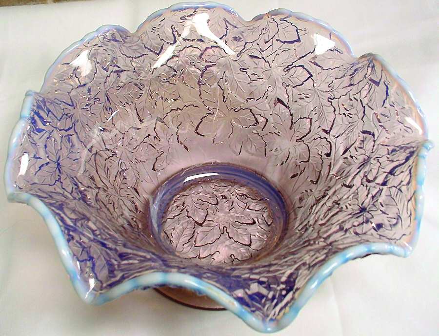 Bramble Lilac Opalescent Crimped Bowl by Westmoreland-1