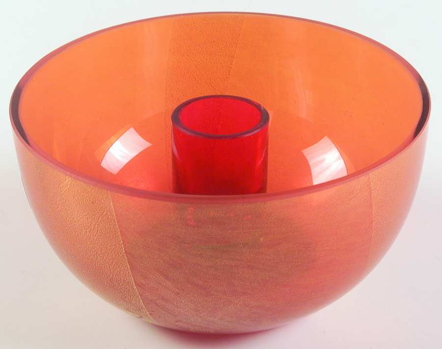 Evolution (Orange & Gold) Candle Bowl by Waterford Crystal-1