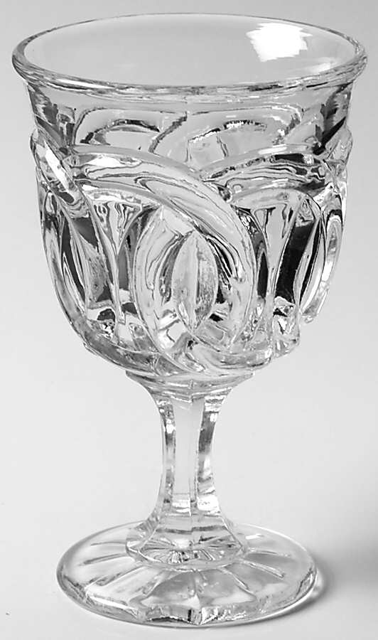 Double Ring Clear Wine Glass by L G Wright Glass-1