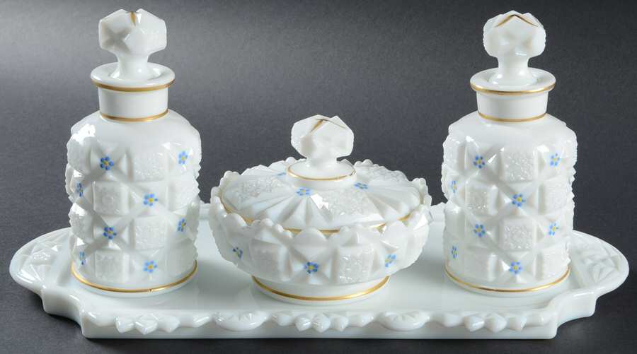 Forget Me Nots (Handpainted) (7 Piece) Dresser Set by Westmoreland-1