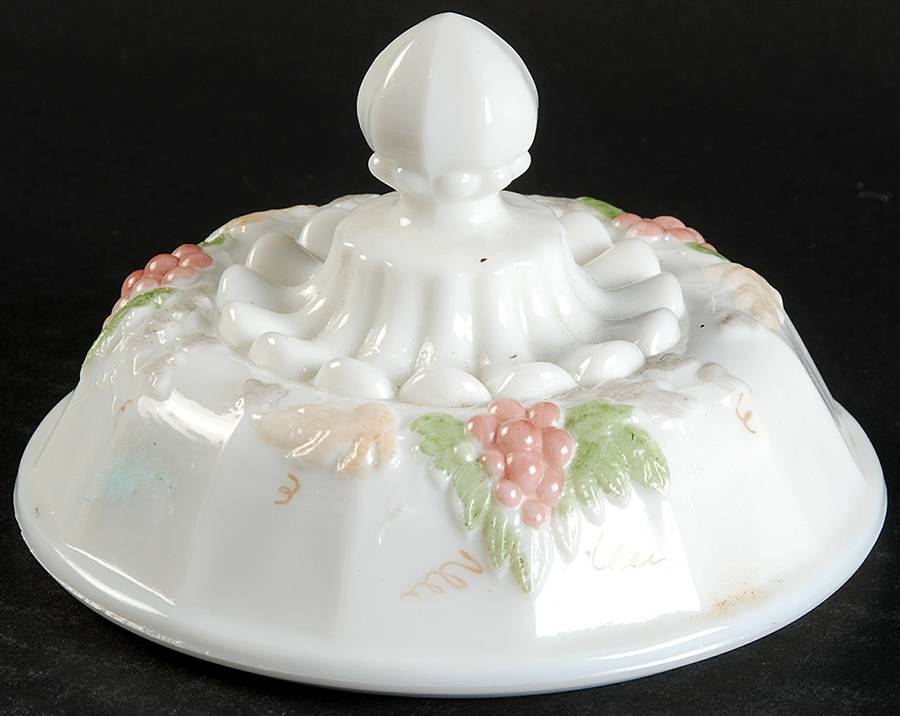 Paneled Grape Pastel Decoration Lid for Compote by Westmoreland-1
