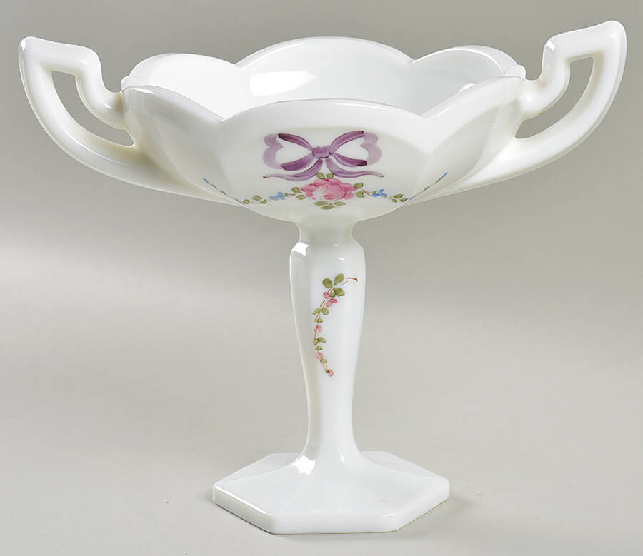 Roses & Bows Footed Sweet Meat with 2 Handles by Westmoreland-1