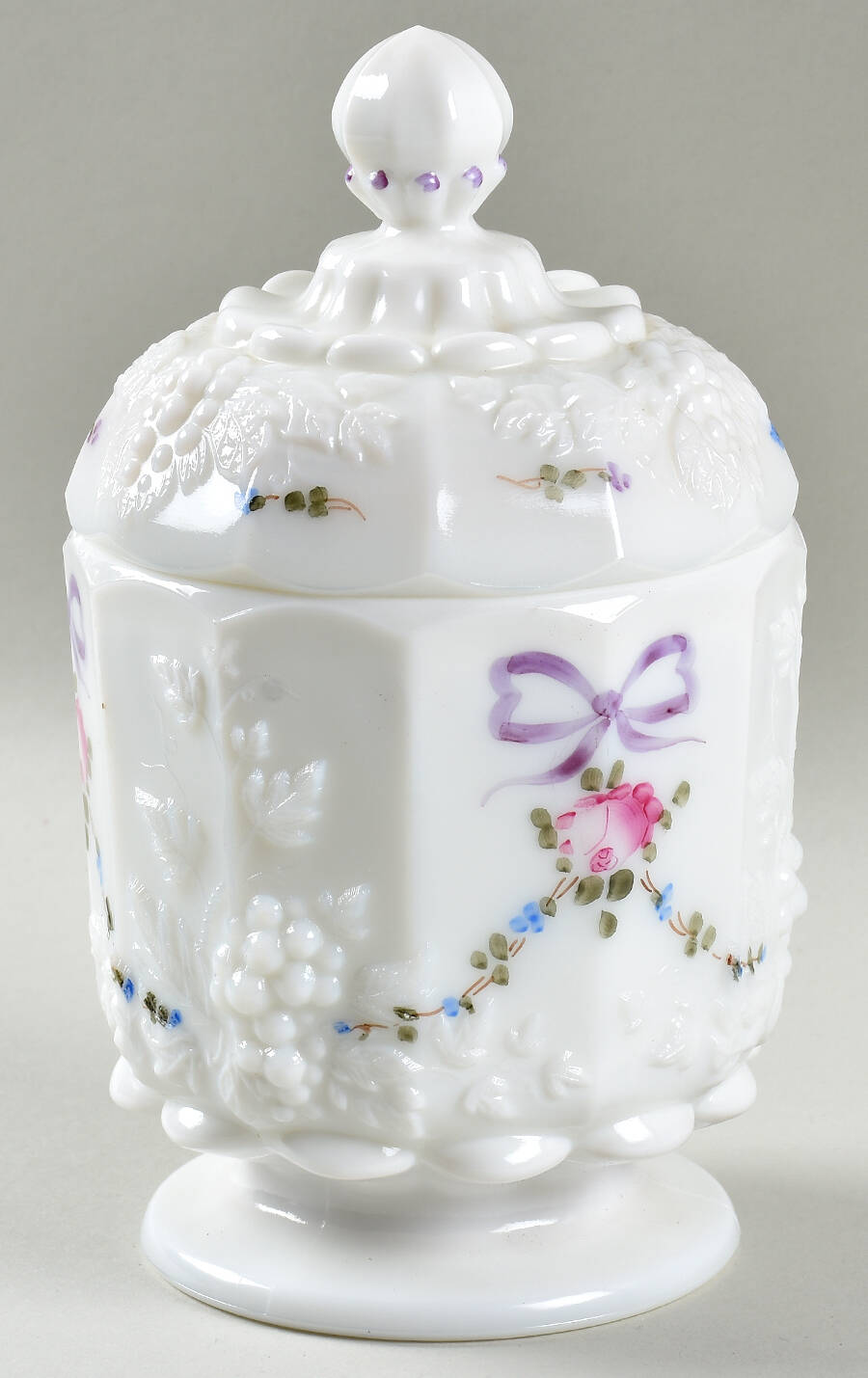 Roses & Bows Sugar Bowl & Lid by Westmoreland-1