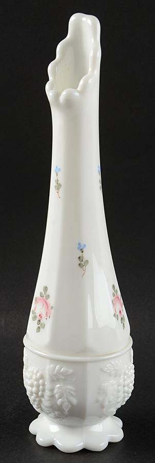 Roses & Bows 8"-10" Scalloped Footed Bud Vase by Westmoreland-1