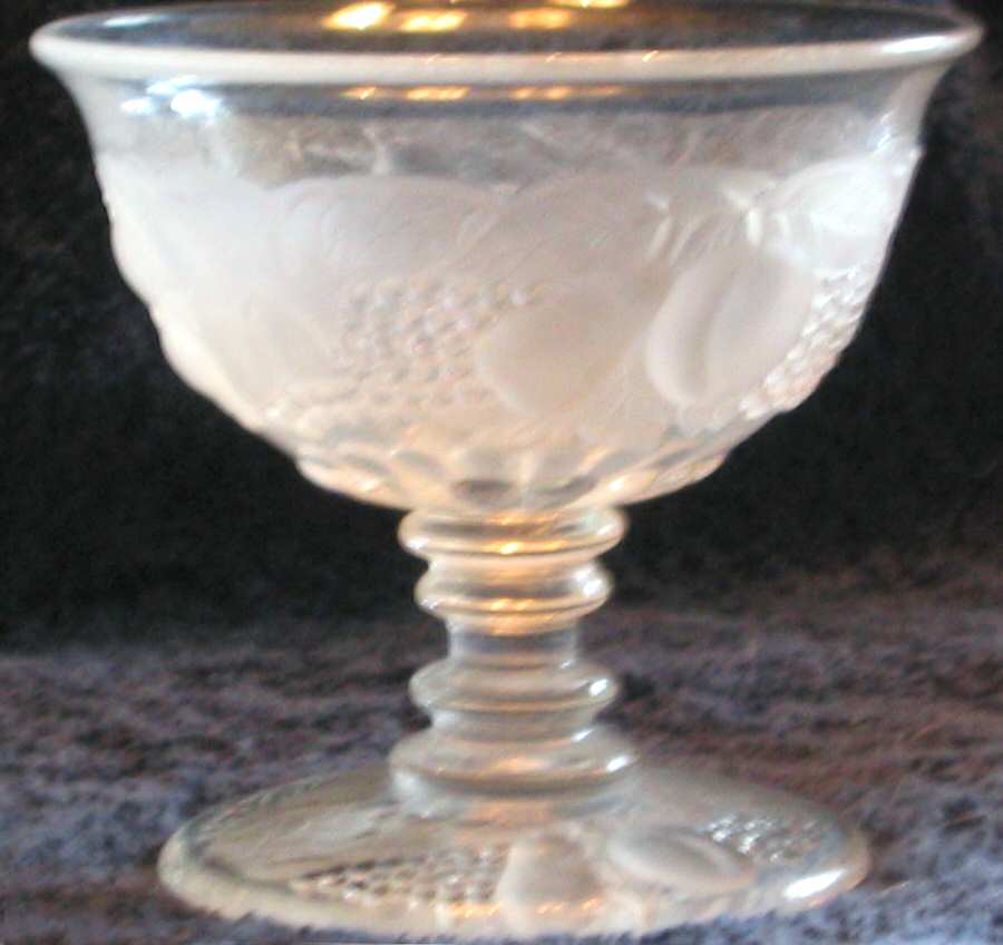 Della Robbia Clear (Frosted Fruit Only) Low Sherbet by Westmoreland-1
