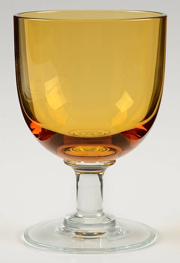 Maggie Amber Water Goblet by William Yeoward-1