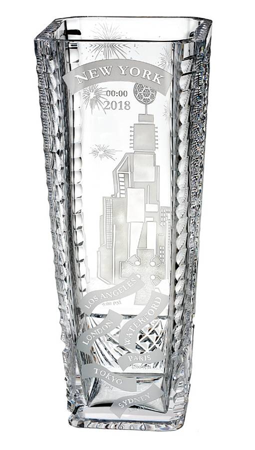 Times Square 14" Square Vase by Waterford Crystal-1
