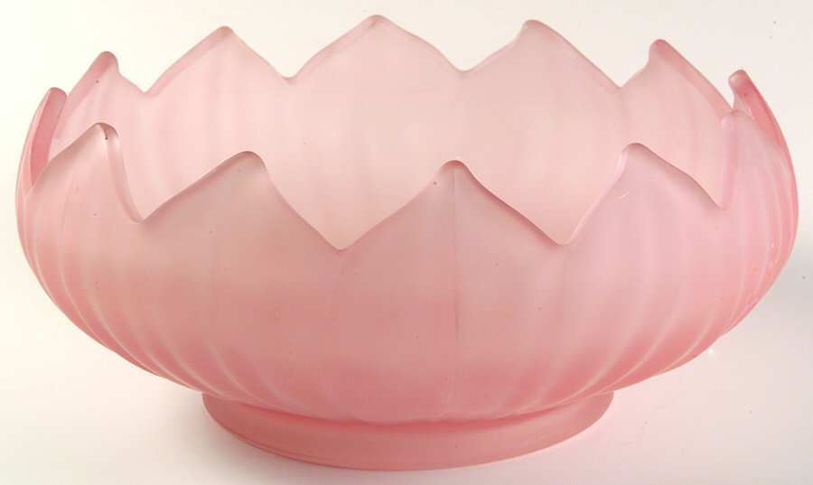 Lotus Pink Frosted 9" Cupped Bowl by Westmoreland-1