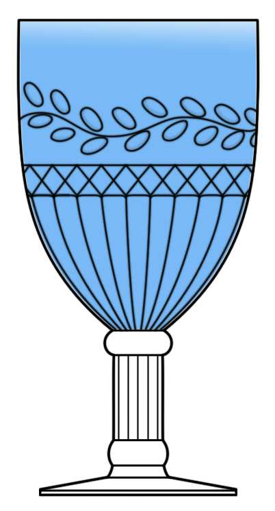Laurel Water Goblet by William Connor Mfg-1