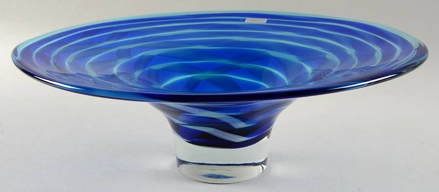 Evolution (Cobalt Rush) 15" Round Bowl by Waterford Crystal-1