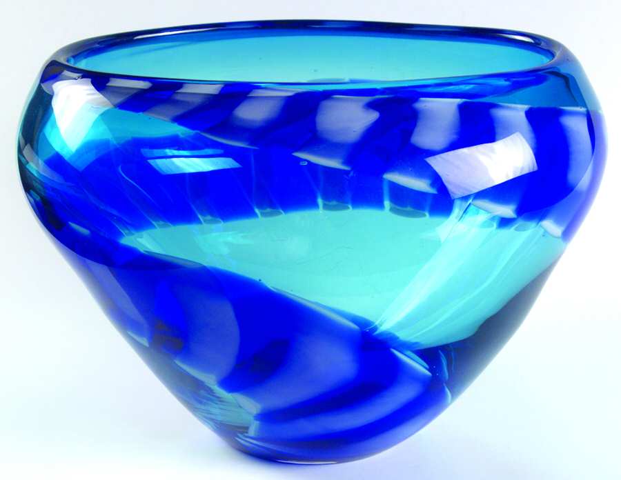 Evolution (Cobalt Rush) 9" Oval Bowl by Waterford Crystal-1