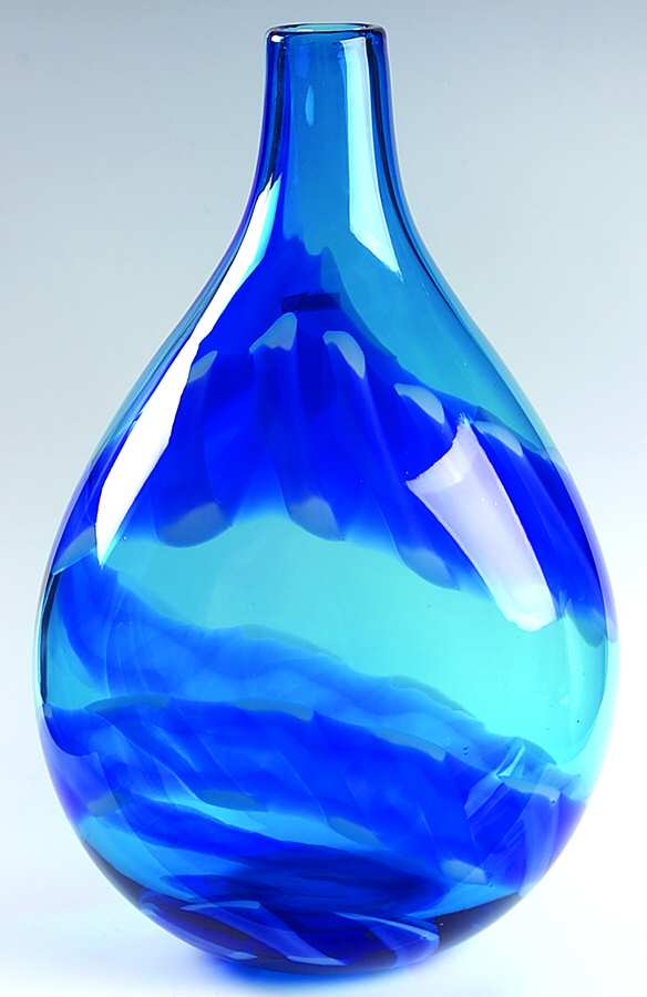 Evolution (Cobalt Rush) 15" Flower Vase by Waterford Crystal-1