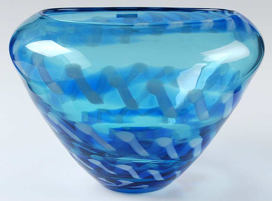 Evolution (Cobalt Rush) 9" Oval Bowl by Waterford Crystal-1