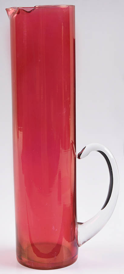 Cranberry Lustre Martini Pitcher by West Virginia Glass Specialty-1