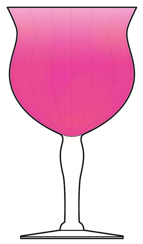 Cranberry Lustre Water Goblet by West Virginia Glass Specialty-1