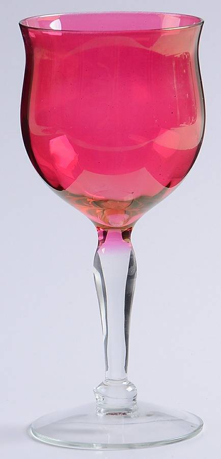 Cranberry Lustre Wine Glass by West Virginia Glass Specialty-1