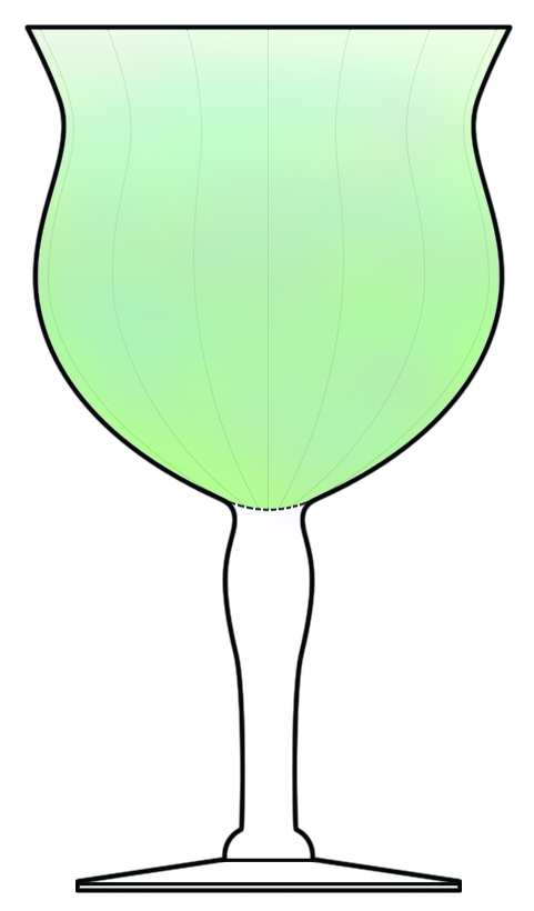 Green Lustre Water Goblet by West Virginia Glass Specialty-1
