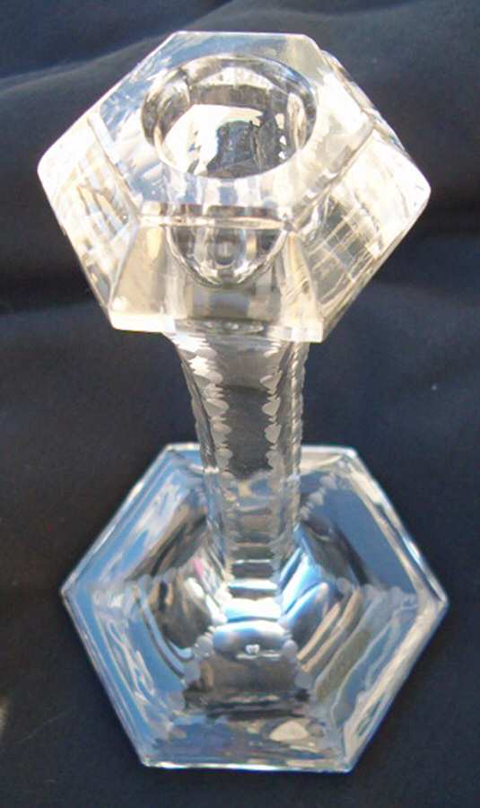 1019 Cut 8" Single Light Candlestick by Westmoreland-1