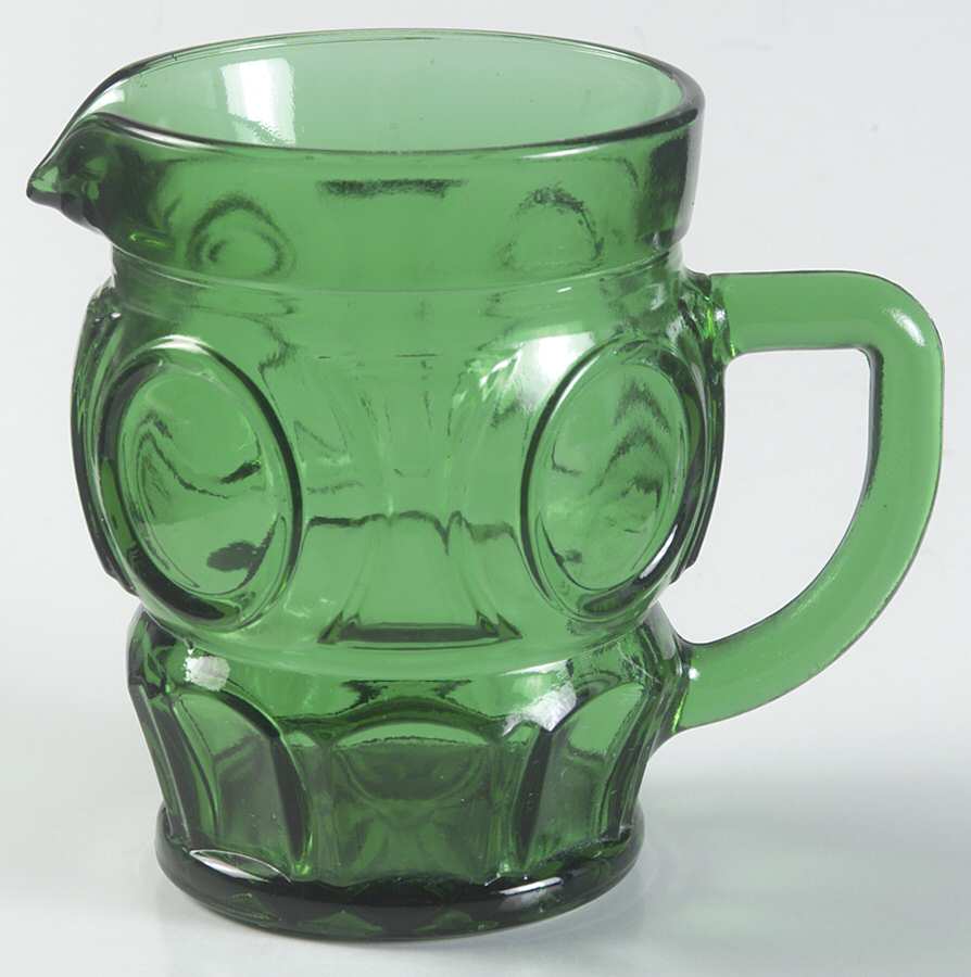 Bullseye Green Creamer by Wheaton-1