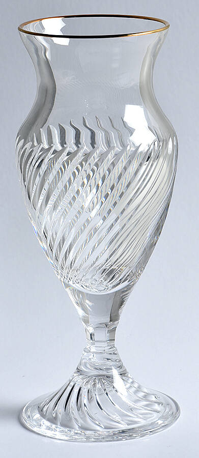 Arrington Gold 8" Footed Vase by Waterford Crystal-1